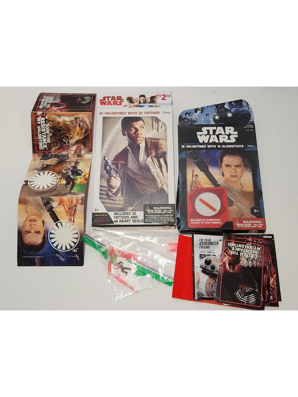 Star Wars Valentines Cards With Tattoos & Glowsticks - 64+ Cards Total